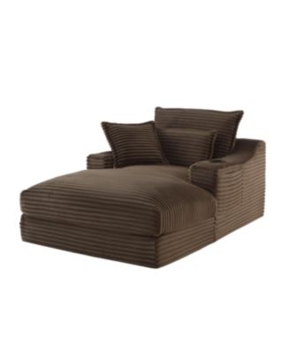  Modern cushioned compression sofa with unique design, brown