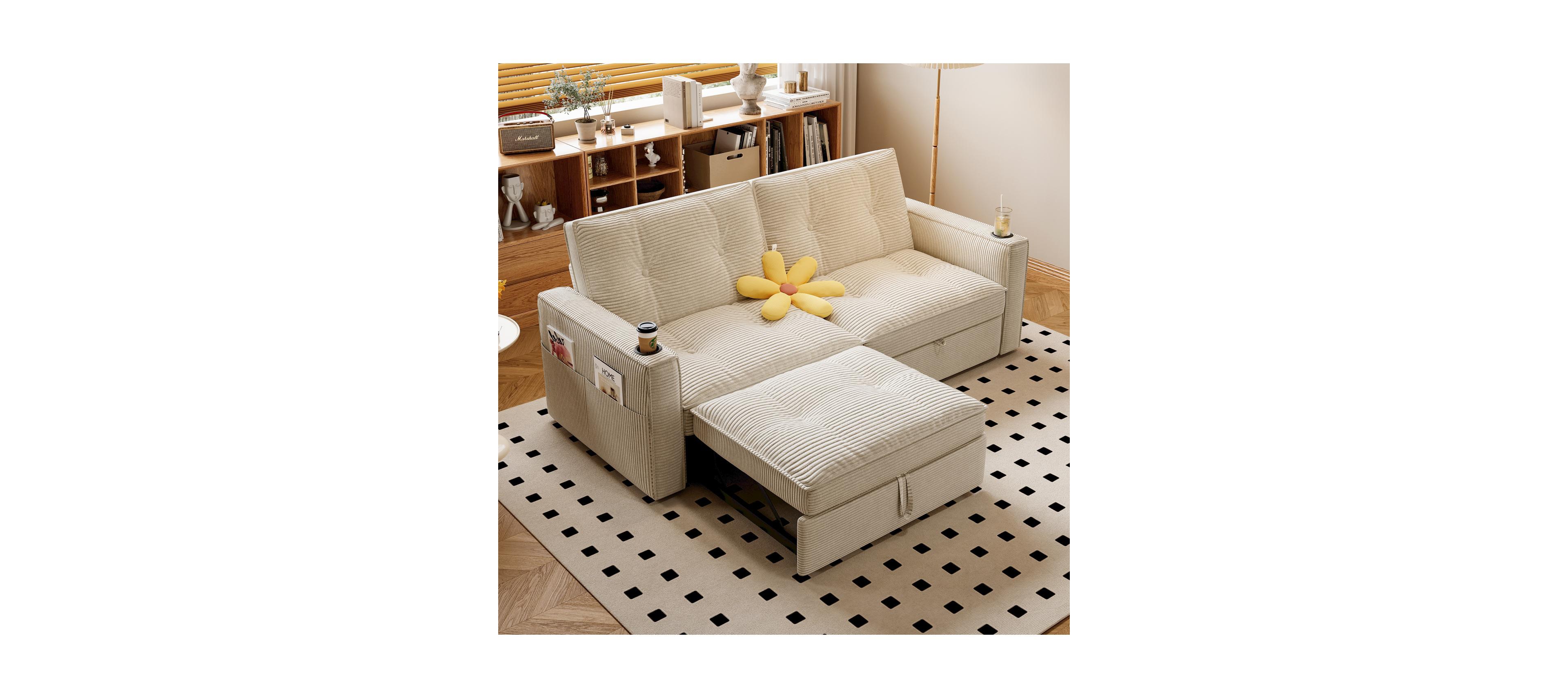 Streamdale Furniture Multi-Functional Convertible Sofa Bed 2-in-1 (for Sitting & Sleeping