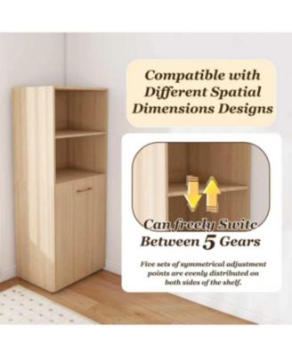 Streamdale Stretchable office desk with storage, wheels, foldable, burlywood