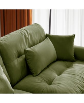 Streamdale Super Comfort Oversized Modular Velvet Sectional Sofa Couch with Ottoman