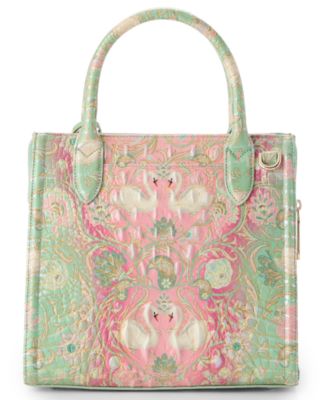 Caroline Melbourne Embossed Leather Satchel Bag