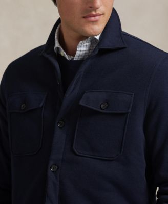 Men's Long-Sleeve Double Knit Tech Hybrid Shirt Jacket