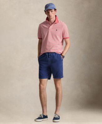 Men's Classic-Fit Striped Mesh Polo Shirt