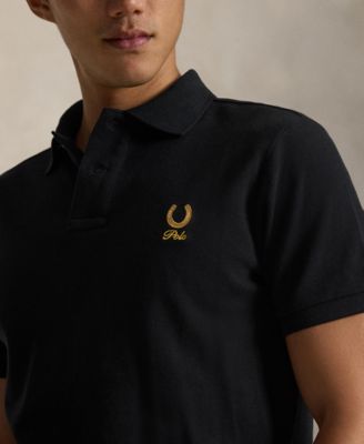 Men's Short-Sleeve Horseshoe Graphic Polo Shirt