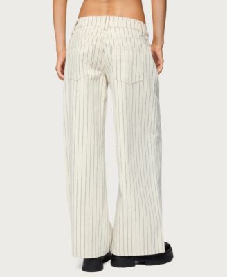 Women's Cory Striped Low Rise Baggy Jeans