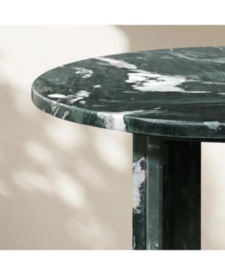 Streamdale Green natural marble coffee table, 17.7" x 15.8