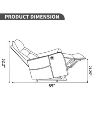 Streamdale Deep Grey PU Power Lift Recliner Chair with Massage & Heat