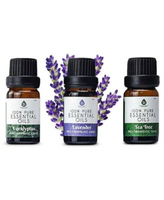 3 pack of 100% Pure Essential Oils (Eucalyptus, Lavender & Tea Tree)