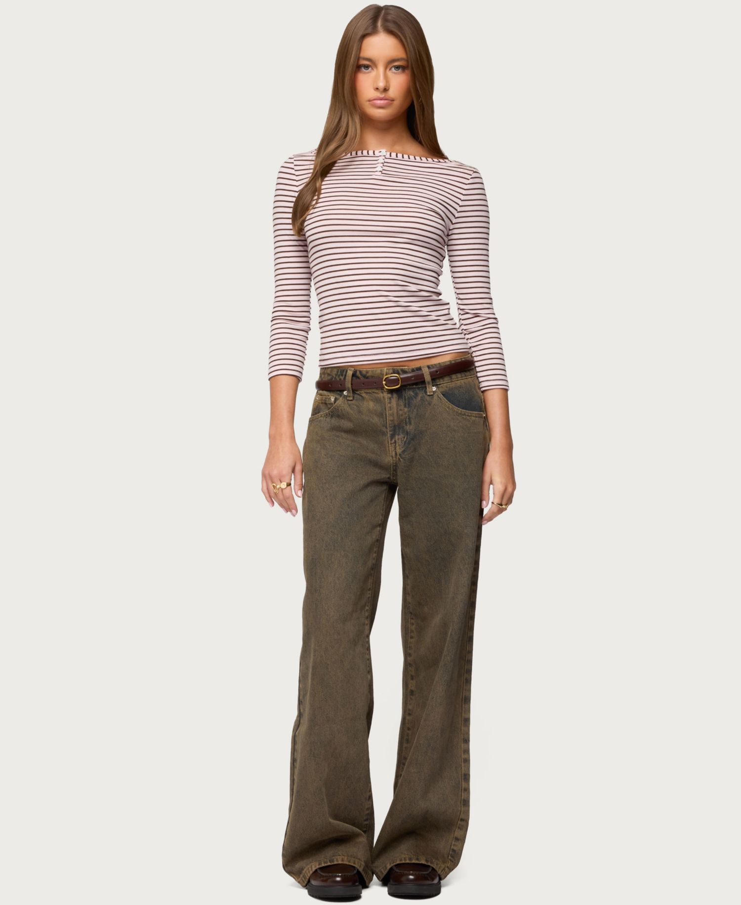 Women's Avigyle Striped Boat Neck Top