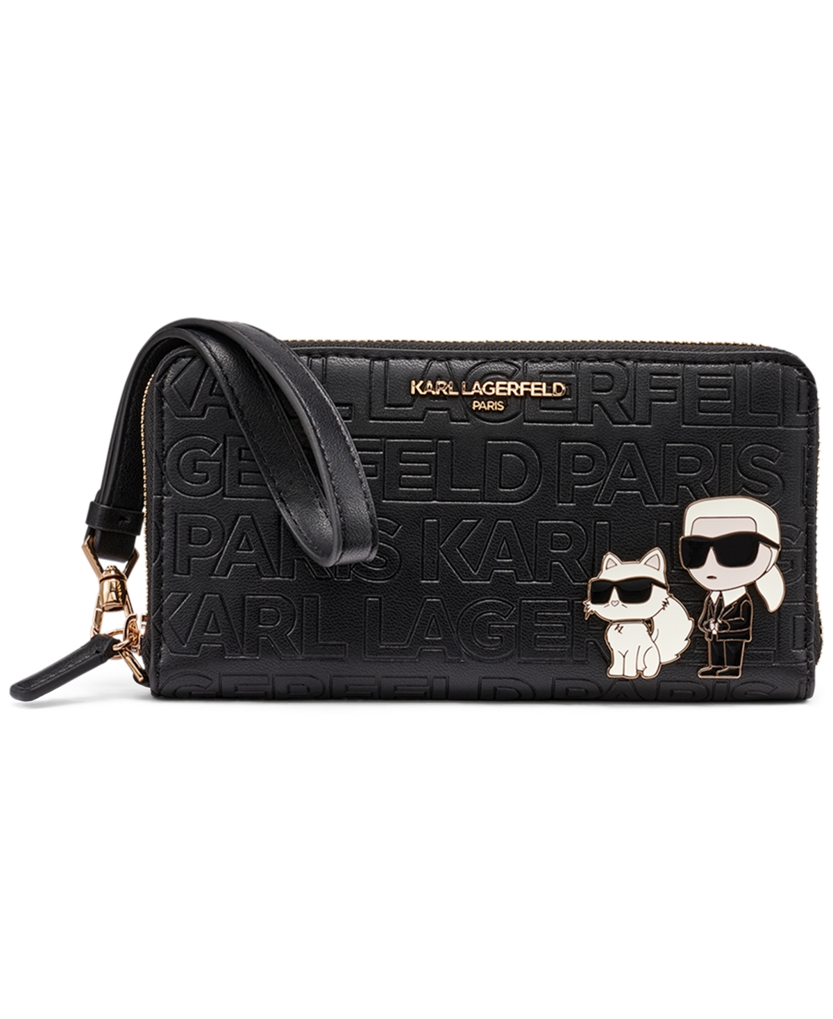 Karl Lagerfeld Meribel Top Zip Wallet In Black