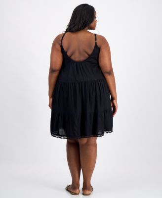 Plus Size Tiered Short Swim Dress