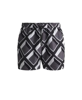 Men's Micro-Print Quick-Dry Swim Shorts