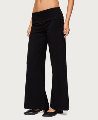 Women's Wide Leg Fold Over Pants