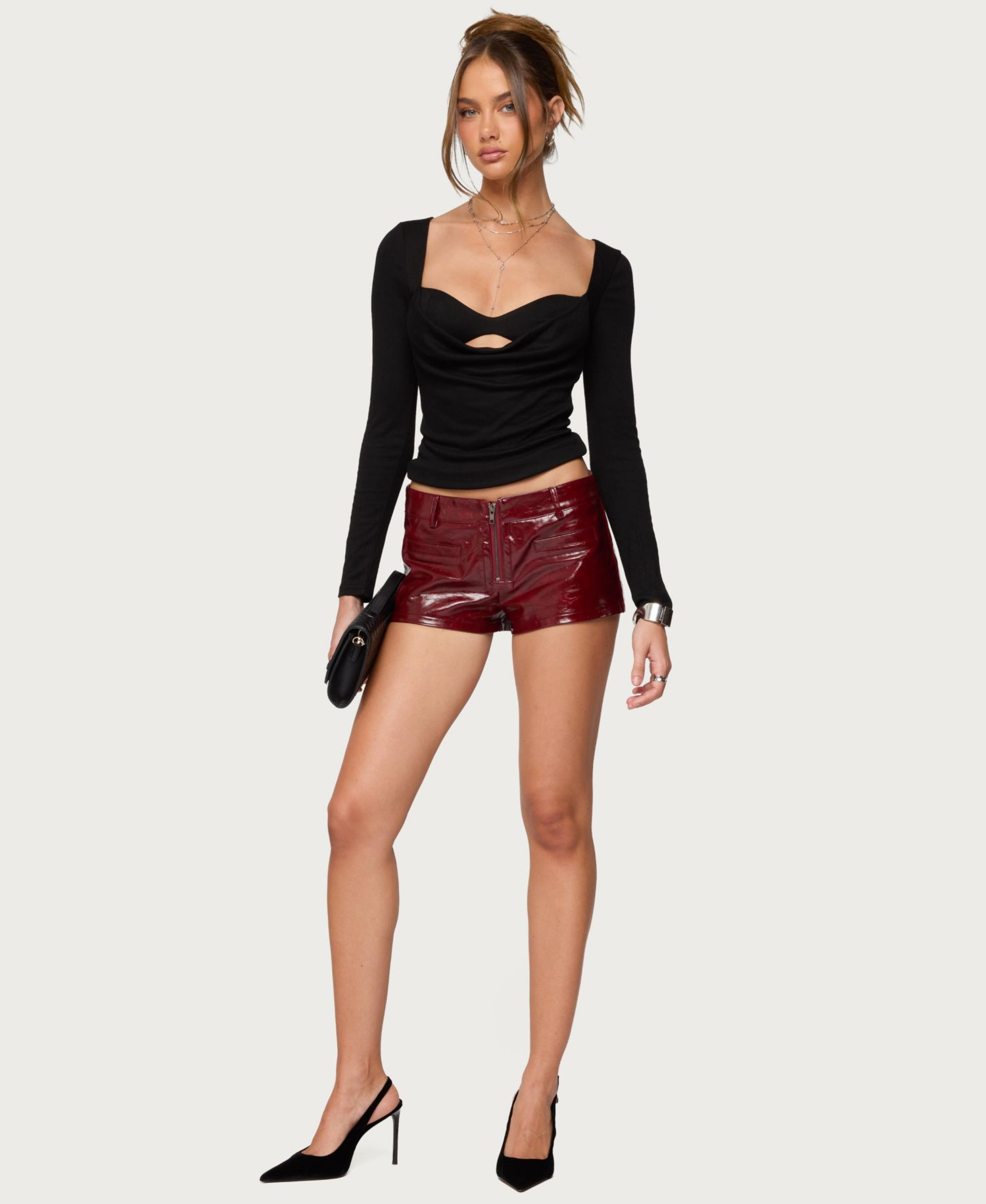 Women's Mcrae Faux Leather Micro Shorts