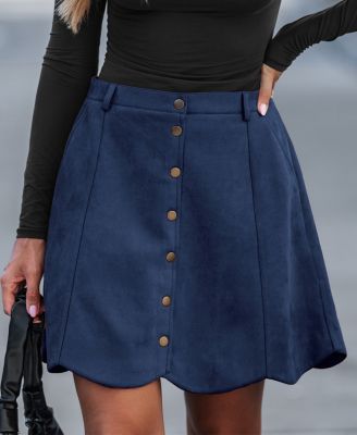 Women's Cider & Spice Orange Mini Skirt