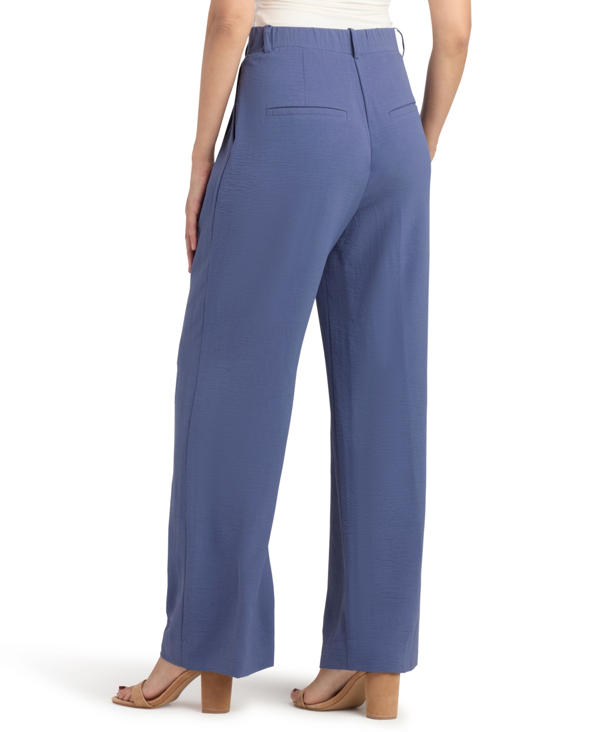 Bcx Juniors' Solid Airflow Pleated Wide-Leg Pants