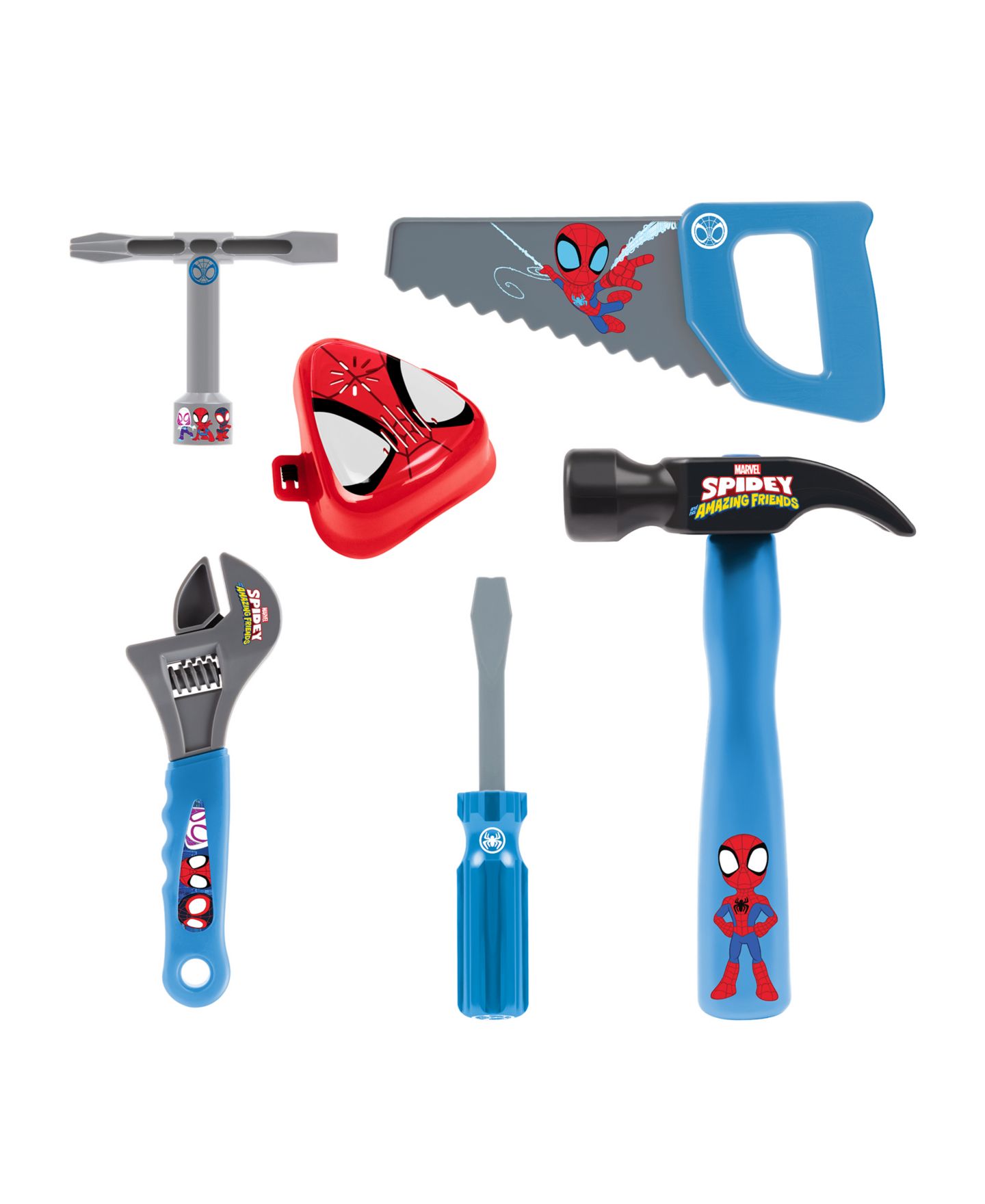 Детский игровой набор World Tech Toys Spidey and His Amazing Friends Carpenter 14-Piece Playset, Ages 3+ — фото 2