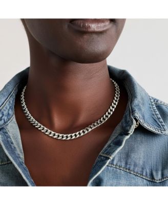 Stainless Steel Curb Chain Necklace