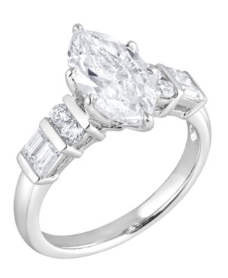 Certified Lab Grown Diamond Marquise Engagement Ring (3-1/2 ct. t.w.) in 14k White, Yellow or rose Gold