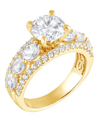 Certified Lab Grown White Diamond Solitaire Ring (3-1/4 ct. t.w.) in 14k Yellow Gold