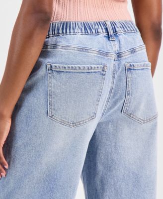 Petite Tie-Waist Wide-Leg Jeans, Macy's Exclusive