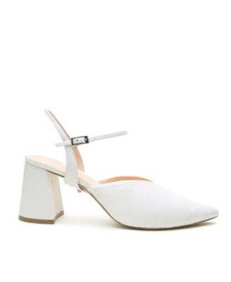 Women's Amal White Customizable Bridal V Mule