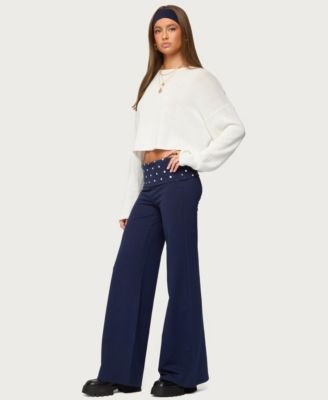 Women's Reeva Polka Dot Fold Over Pants