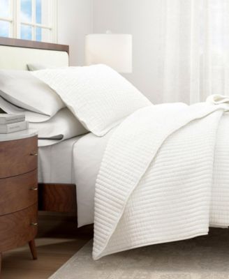 Detailed Channel Stitch Microfiber Quilt Set With Shams