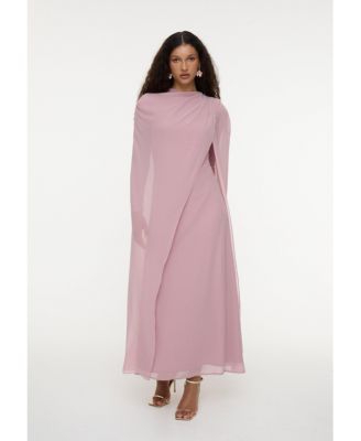 Women's Modest Chiffon Dress Maxi