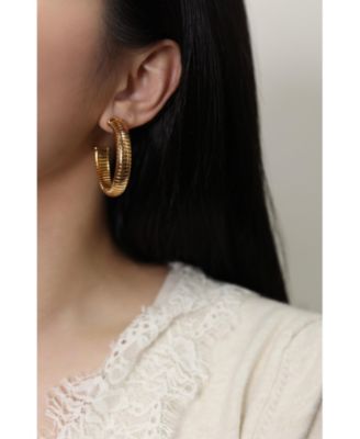 Large Minimalist Hoop Earrings