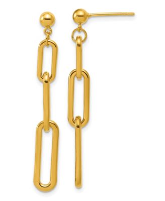 Dangle Drop Earrings in 24k Yellow Gold