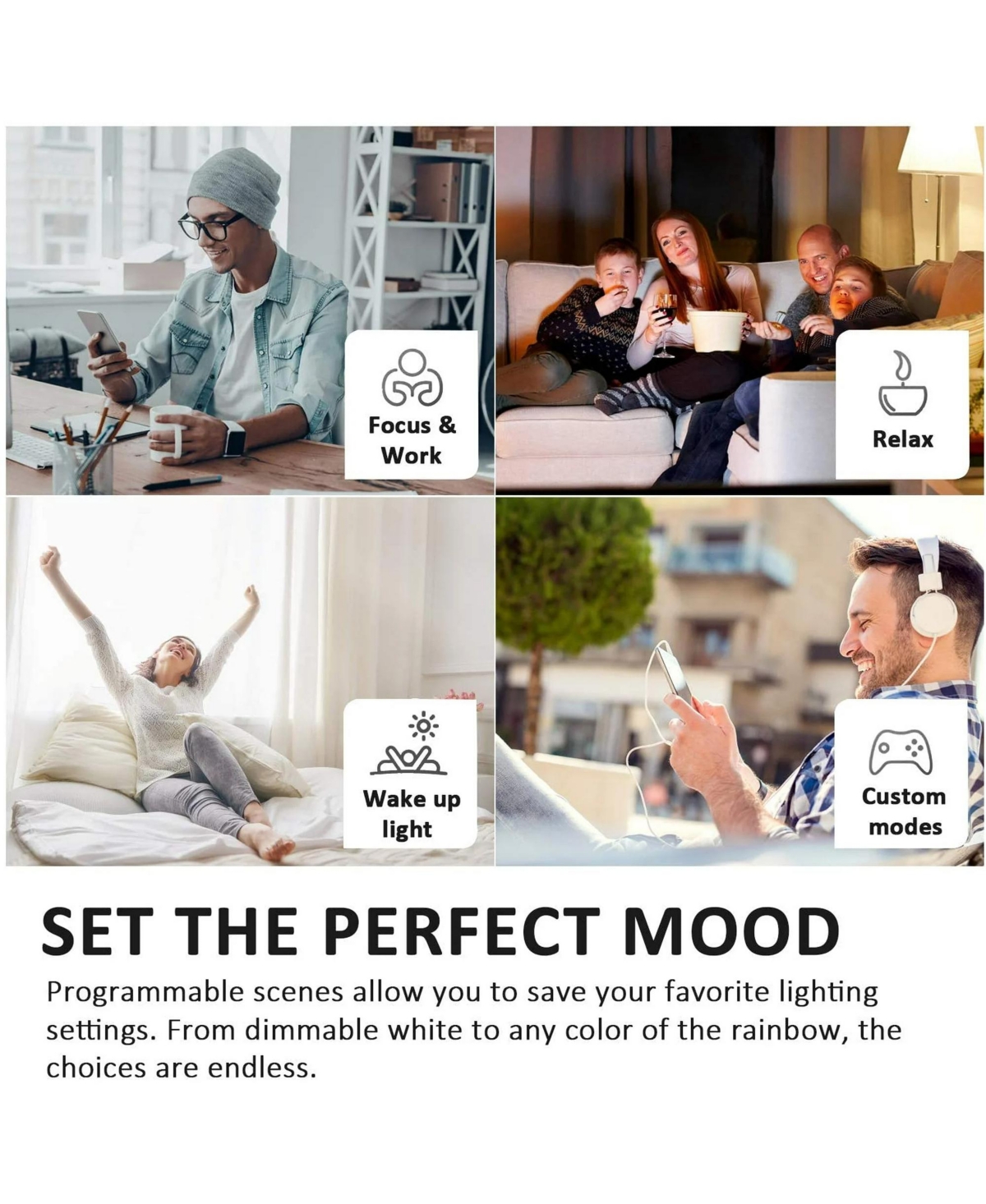 Contixo LB1 Smart Wi-Fi BR30 E26 Dimmable Flood Light Bulb