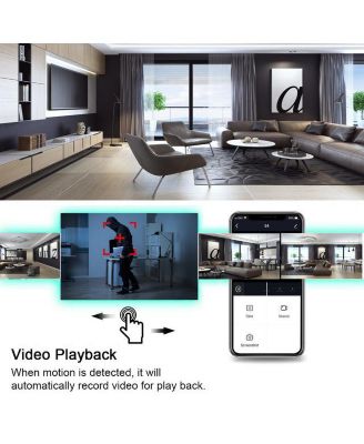 E4 Smart Wireless Security Camera 1080p HD Wi-Fi Indoor Surveillance with 2-Way Audio, Motion Detection & Night Vision