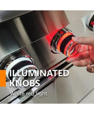 46" 4-Burner 72000 BTU Stainless Steel Outdoor Kitchen Grill Island with Fridge