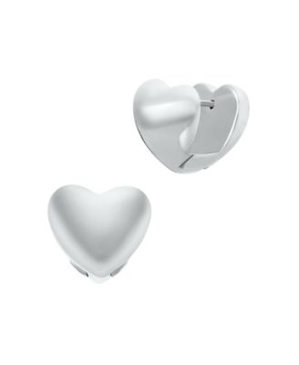 Heart-Shaped Huggie Earrings