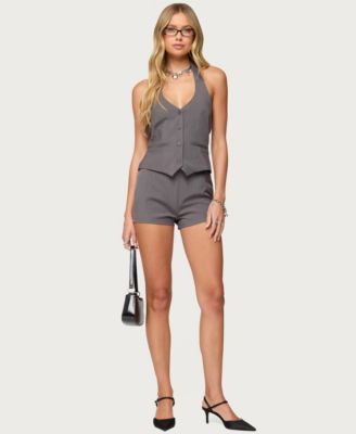 Women's Riya Pinstripe Tailored Micro Shorts