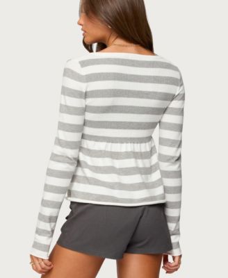Women's Lockie Striped Knit Babydoll Top