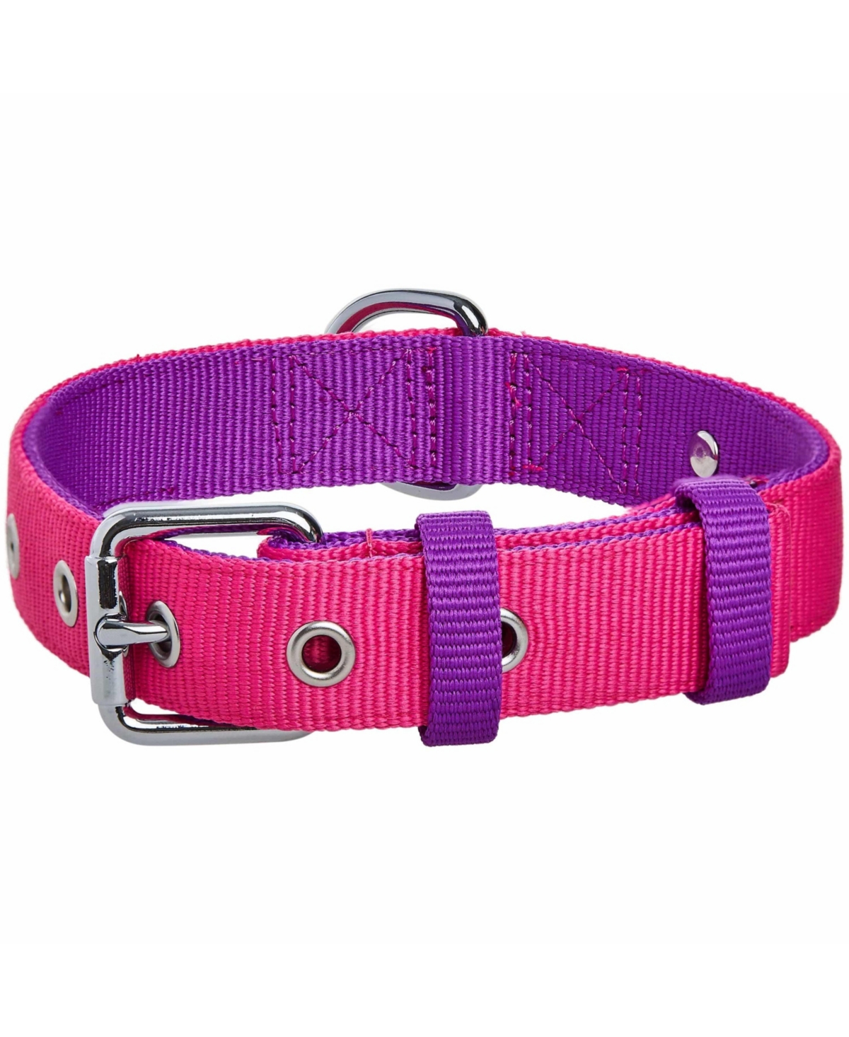 Blueberry Pet Color-Block with Metal Buckle Dog Collar