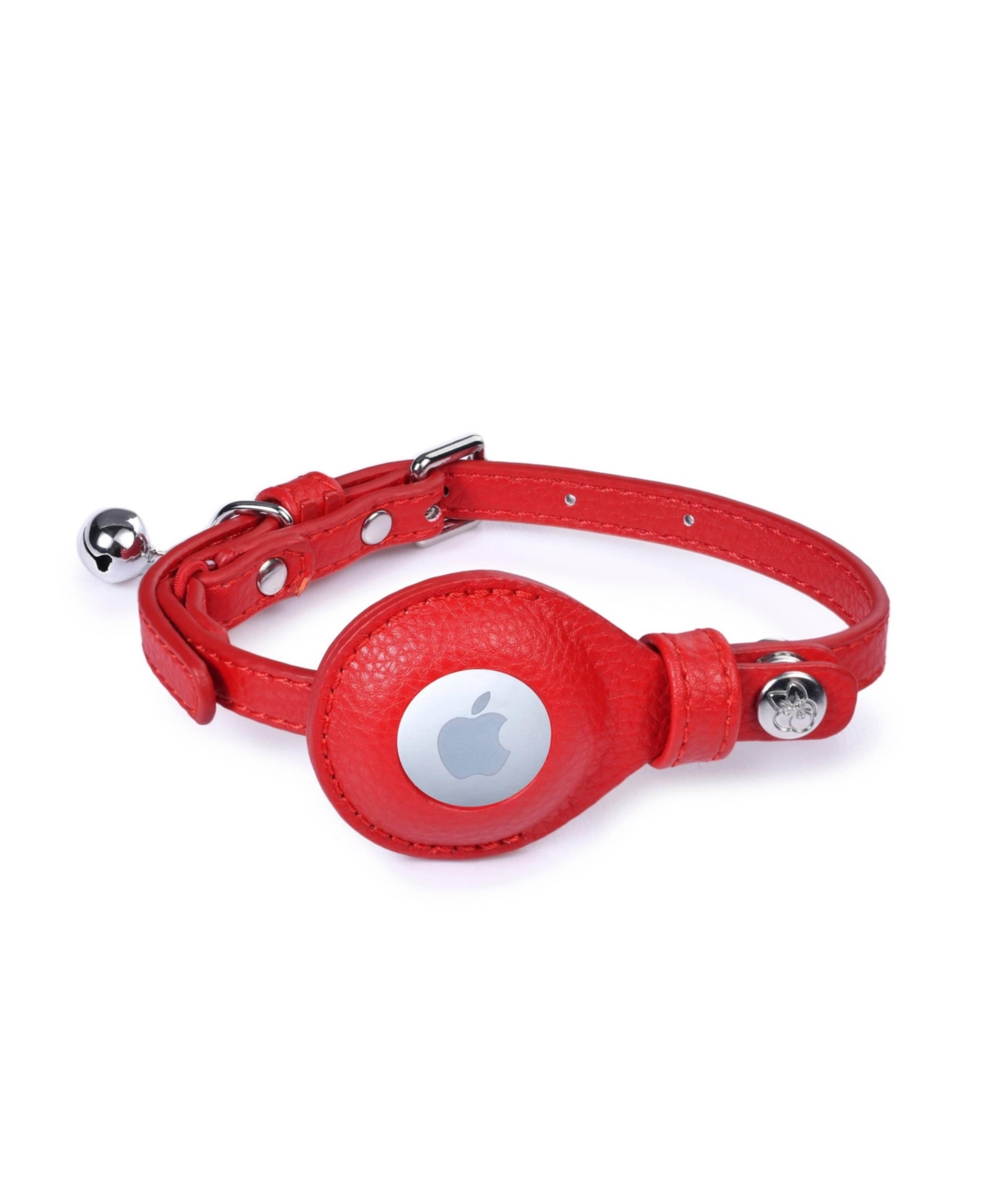 Blueberry Pet Silver-Powered Freshness Microfiber Leather AirTag Cat Collar with Bell Sweet Pink