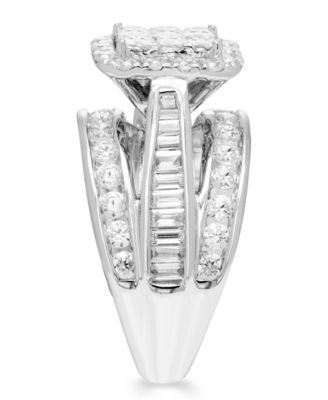 Diamond Multi Princess Halo Ring (2 ct. t.w.) in 14k White Gold