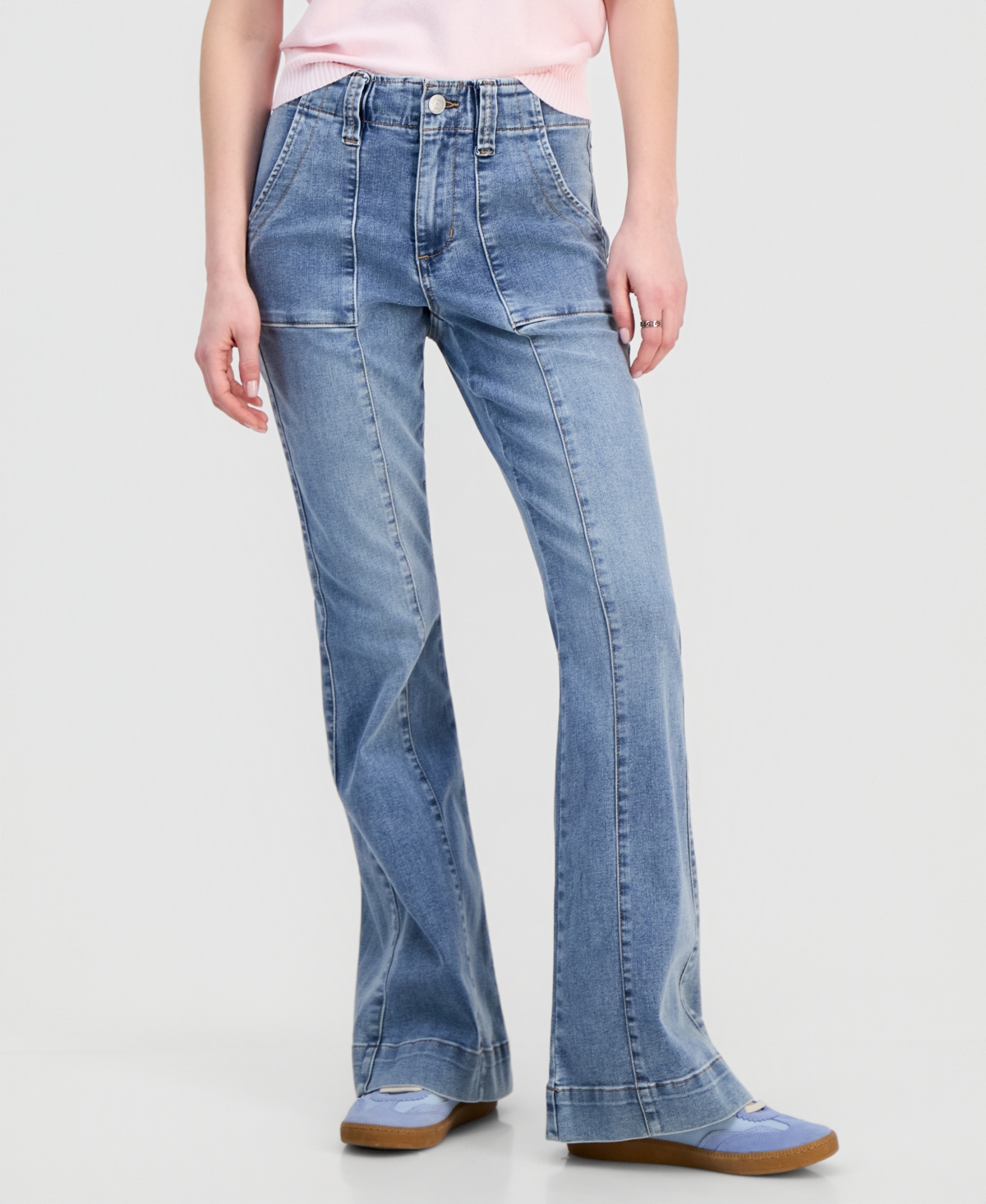 Madden Girl Juniors' High Rise Flare Jeans