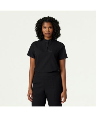 Women's Savi 1-Pocket Classic Banded Collar Scrub Top