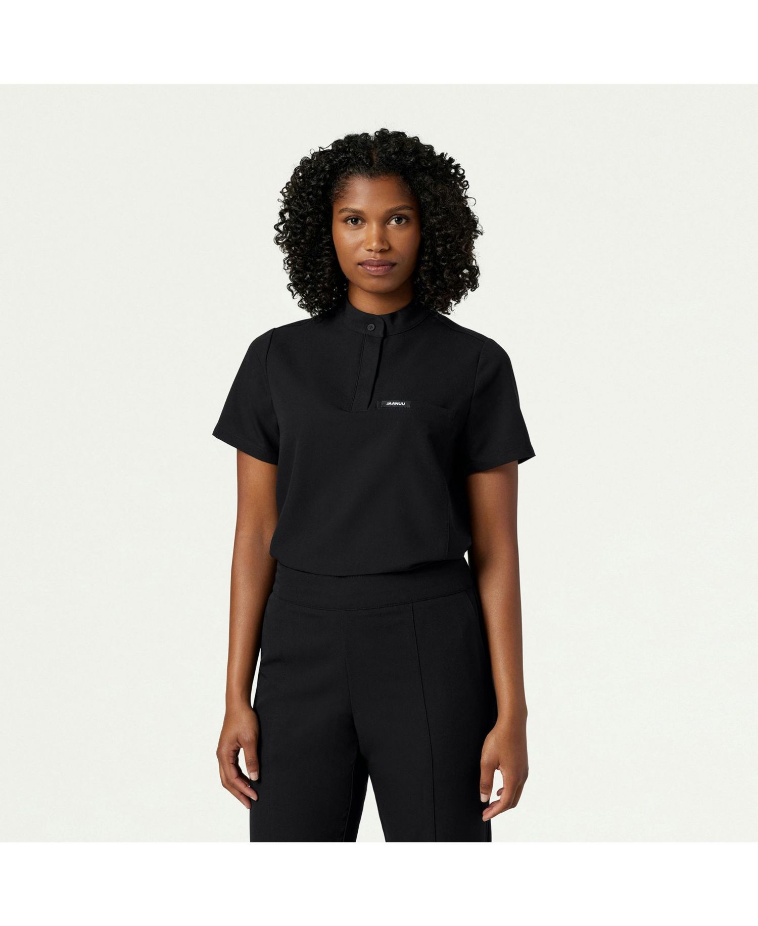 Women's Savi 1-Pocket Classic Banded Collar Scrub Top