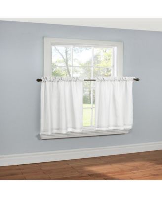 Rhapsody Lined Light Filtering Thermal Barrier Curtains Rod Pocket Curtain Tiers Pair Each, 54" x 24"
