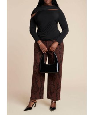 Women's Sliced Asym Neck Top