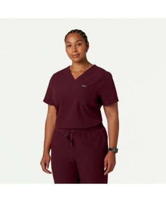 Women's Classic V-Neck Scrub Top with 1 Pocket