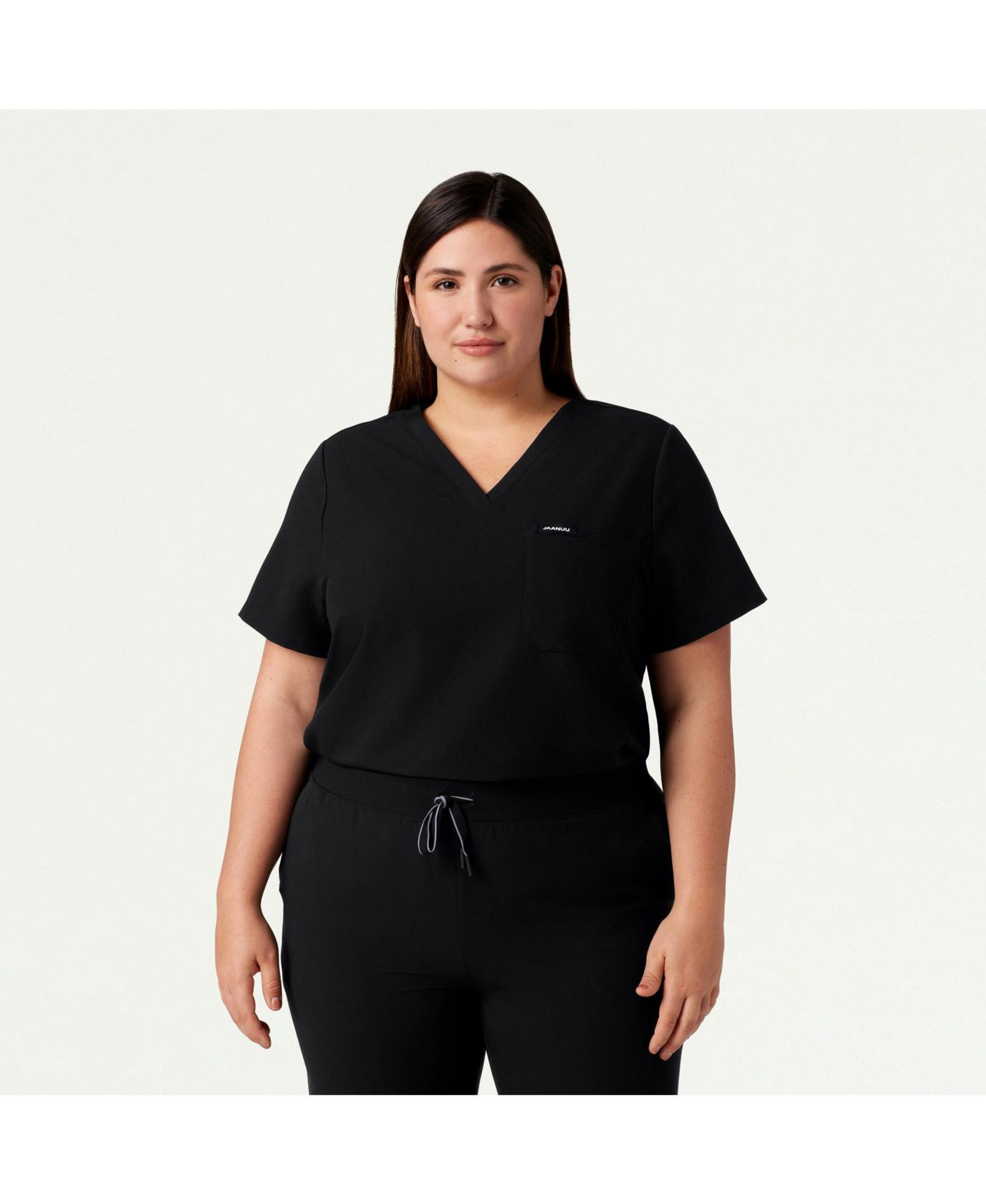 Women's Classic V-Neck Scrub Top with 1 Pocket