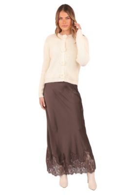 Women's Alira Lace Trim Midi Skirt
