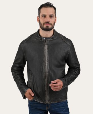 Men's leather Racer Jacket