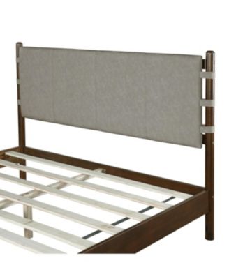 Streamdale Modern Queen Bed Frame Set with 2 Nightstands, Light Gray Wood Platform Bed